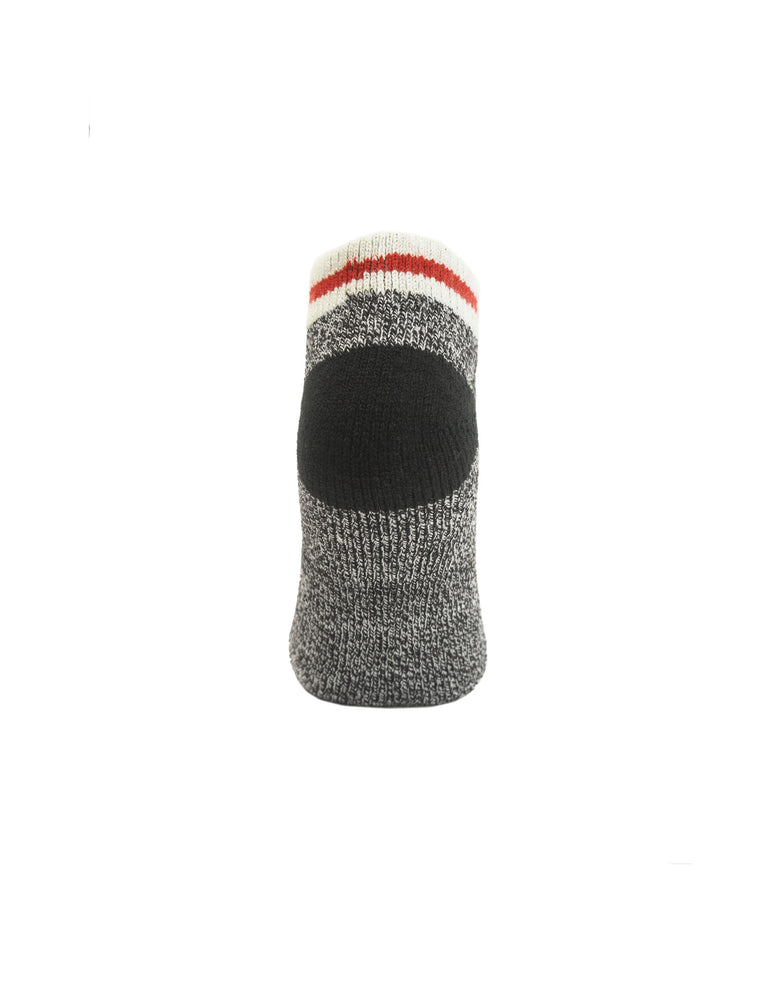 Double Layer Ankle Socks with Brushed Fleece Inner Lining -  Cabin Black